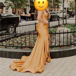 Sherri Hill Gold Prom Dress